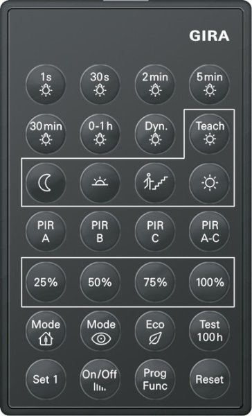 Gira IR-Fernbedienung PIR1 238200