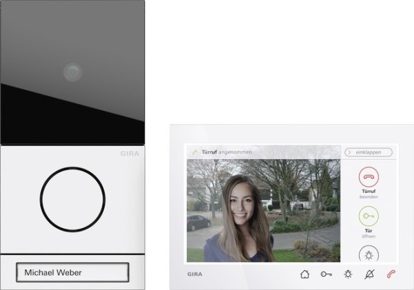 Gira Wohnungsstation EFH-Paket Video AP7 Verk.weiß 2431902