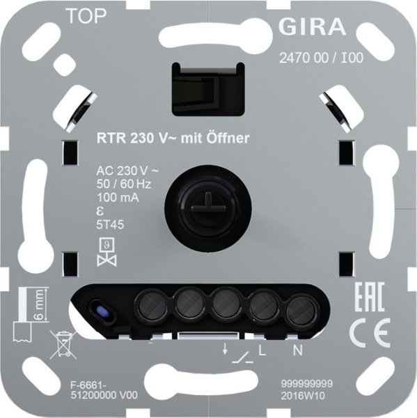 Gira Raumtemperaturregler 230V Öffner Einsatz 247000