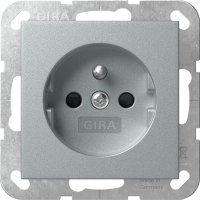 Gira Steckd. Erdstift+SH Alu 448526