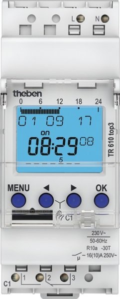 Theben Digitale Zeitschaltuhr Wochenprogramm TR 610 top3