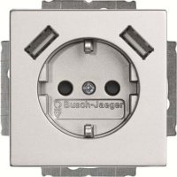 Busch-Jaeger 20 EUCB2USB-83 SCHUKO-2x USB Steckdose