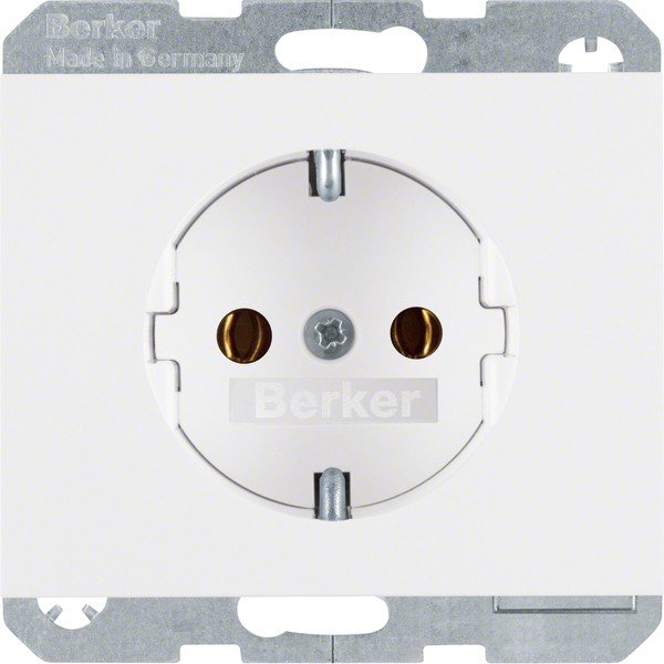 Berker SCHUKO-Steckdose pws/gl 41157009