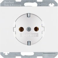 Berker SCHUKO-Steckdose pws/gl 41157009