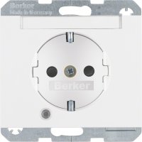 Berker SCHUKO-Steckdose pws/gl 41107009