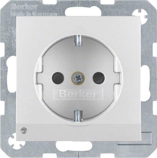 Berker SCHUKO-Steckdose alu/matt 41091404