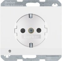 Berker SCHUKO-Steckdose pows/gl 41097009