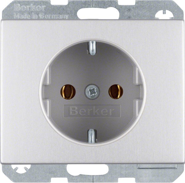 Berker SCHUKO-Steckdose Alu 41157003