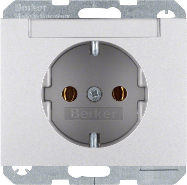 Berker SCHUKO-Steckdose alu 47397003