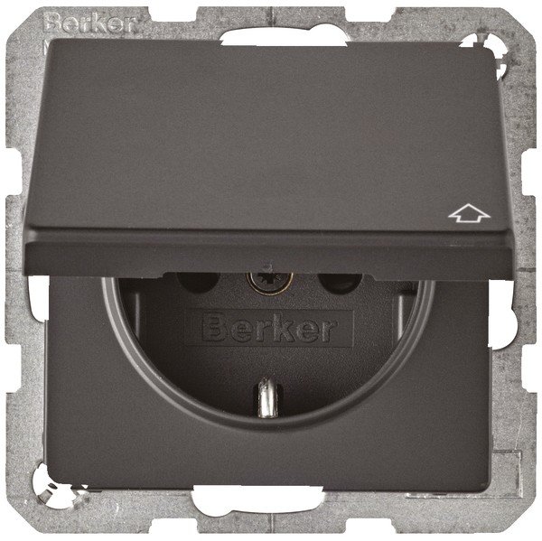 Berker SCHUKO-Steckdose anth/sa 47516076