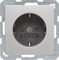 Berker SCHUKO-Steckdose alu/lack 47236084