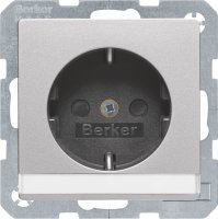 Berker SCHUKO-Steckdose alu/lack 47496084