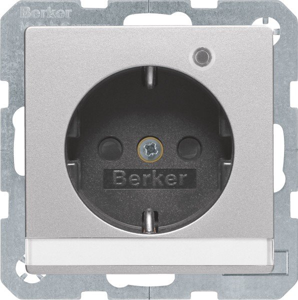 Berker SCHUKO-Steckdose alu samt 41106084