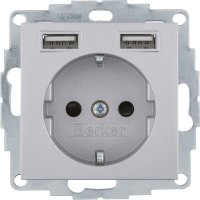 Berker Steckdose SCHUKO/USB 48031404