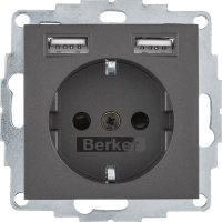 Berker Steckdose SCHUKO/USB 48031606