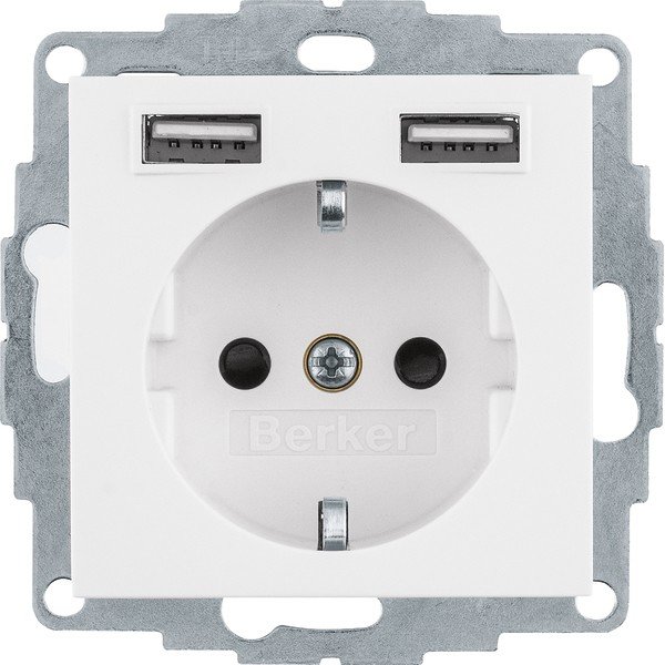 Berker Steckdose SCHUKO/USB 48031909