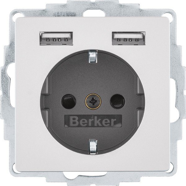 Berker Steckdose SCHUKO/USB 48036084