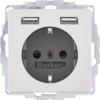 Berker Steckdose SCHUKO/USB 48036084