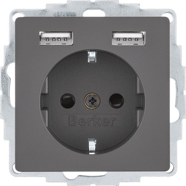 Berker Steckdose SCHUKO/USB 48036086