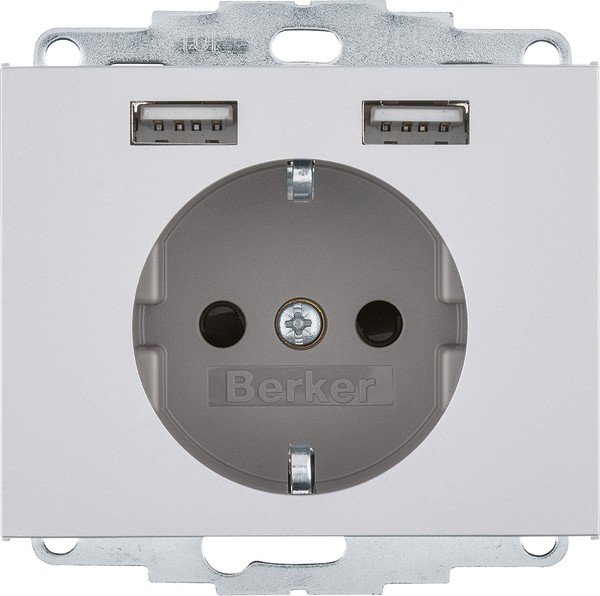 Berker Steckdose SCHUKO/USB 48037003