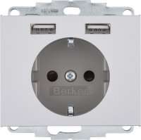 Berker Steckdose SCHUKO/USB 48037003