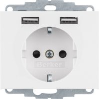 Berker Steckdose SCHUKO/USB 48037009